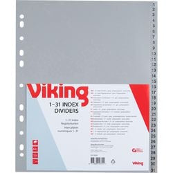 Tabbladen office depot pp a4 120micron grijs 1-31 31 gaten