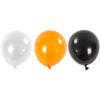 Globos de la empresa Creativ, redondos, d 23-26 cm, negro, naranja, blanco, 10 piezas 1 caja