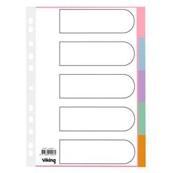 Schede office depot cartoncino a4 175 g assortiti 5 set 11 fori