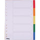 Pestañas office depot a4 170micras surtidas 11 agujeros 5 piezas