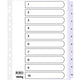 Tabbladen mylar viking karton a4 170g wit 1-10 11 gaten