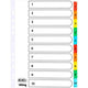 Tabbladen mylar office depot karton a4 170g geassorteerd 1-10 11 gaten