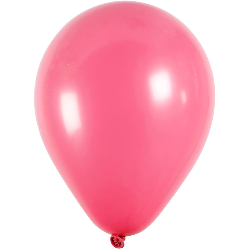 Globos Creativ Company, redondos, d 23 cm, rosa oscuro, 10 piezas, 1 caja