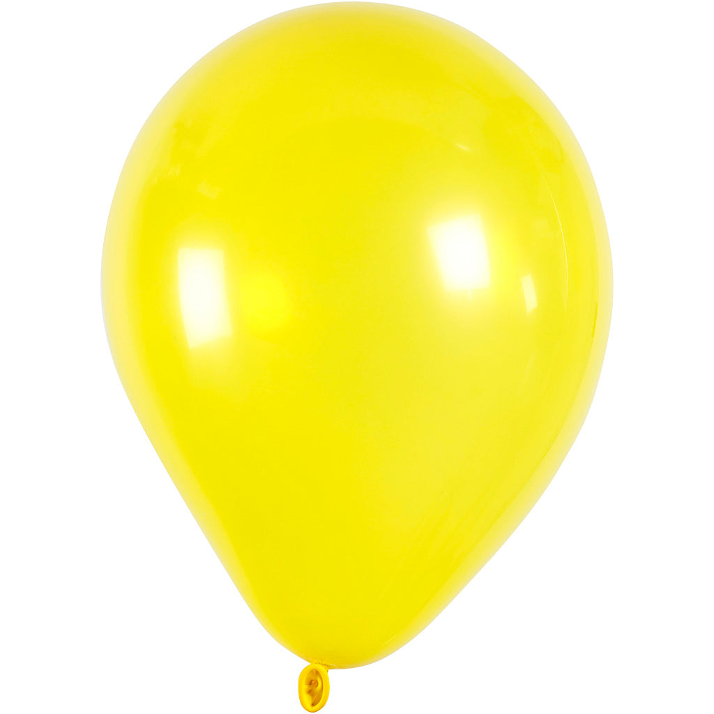 Palloncini aziendali Creativ, set con 10 palloncini, d 23 cm, gialli, 10 pezzi 1 scatola