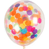 Creativ company globos con confeti, redondos, d 23 cm, transparentes, 4 piezas 1 caja