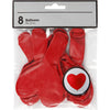 Globos de empresa Creativ, corazón, rojo, 8 piezas 1 caja
