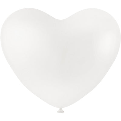 Globos de empresa Creativ, corazón, blanco, 8 piezas 1 caja
