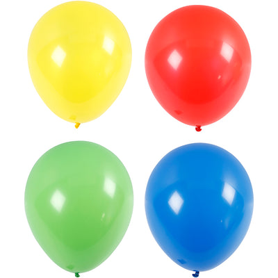 Globos de la empresa Creativ, giga, d 41 cm, azul, verde, rojo, amarillo, 4 piezas 1 caja