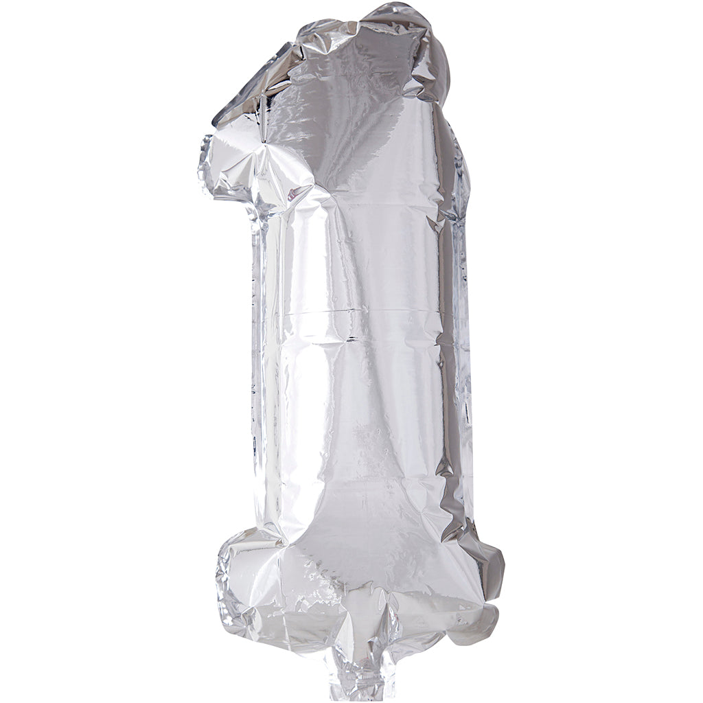 Palloncino foil Creative Company, 1, h: 41 cm, argento, 1 pezzo