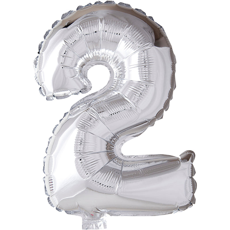 Palloncino foil Creative Company, 2, h: 41 cm, argento, 1 pezzo