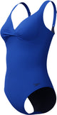 Bañador deportivo mujer Speedo shaping cross nudo 1 pieza - azul