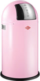 Wesco pushboy prullenbak | 50 liter | metaal - roze | vuilnisbak - made in germany