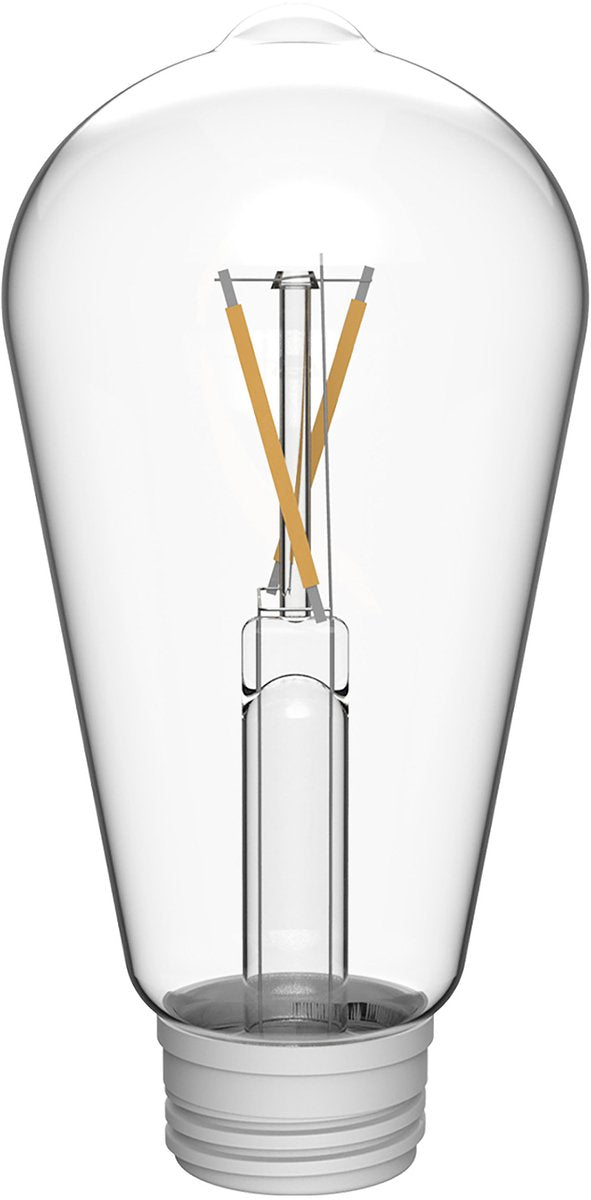 Lampada LED Philips a filamento sostituibile per lampade solari da esterno - design classico - luce bianca calda 2700k - energia solare