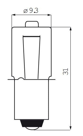 Lampada alogena PX13.5S 6 volt - 3 watt con colletto