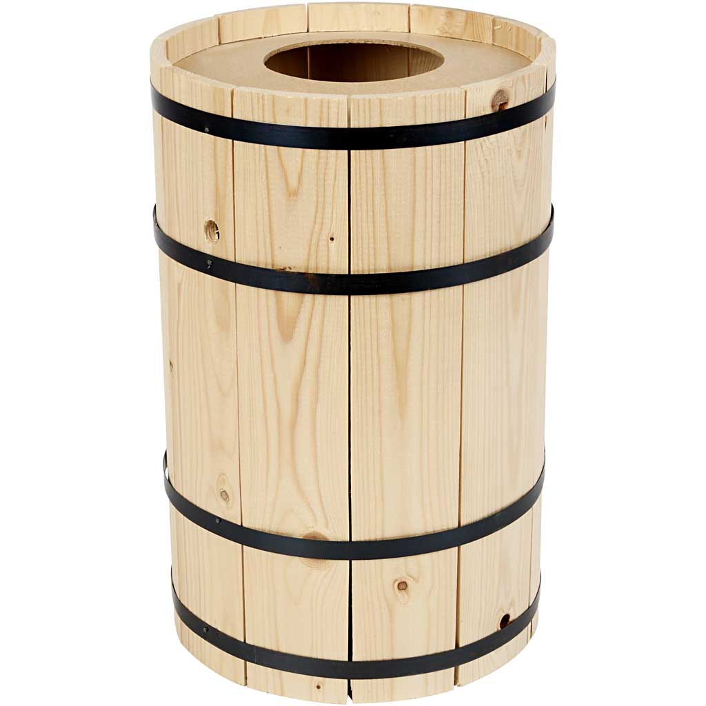 Botte di carnevale, pino, h: 38 cm, d 24 cm, piccola, 1 pezzo