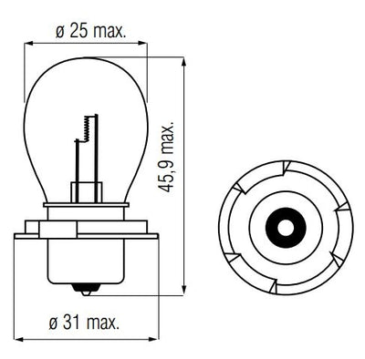 Lampada Bosma 6V-20W P26S
