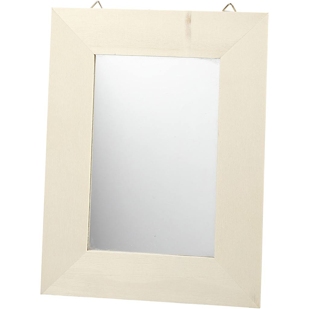 Specchio con cornice in legno