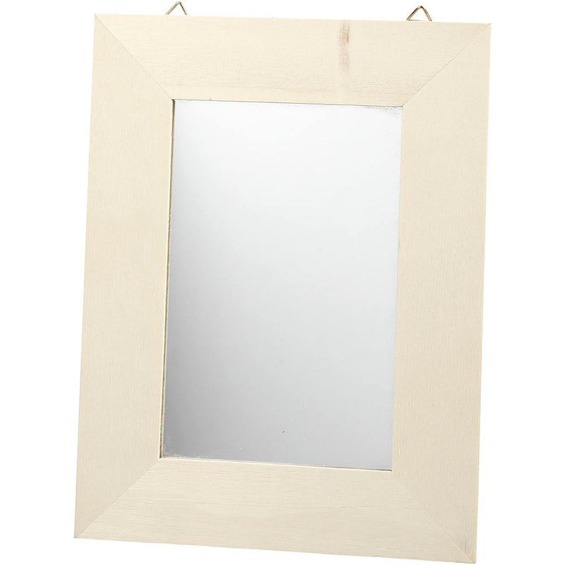 Specchio con cornice in legno