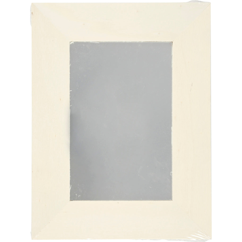 Specchio con cornice in legno