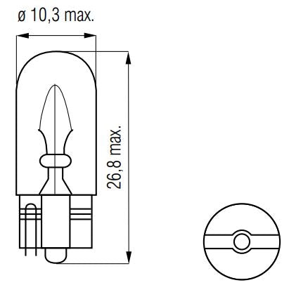 Lampada Bosma 12V-3W Wedge T10