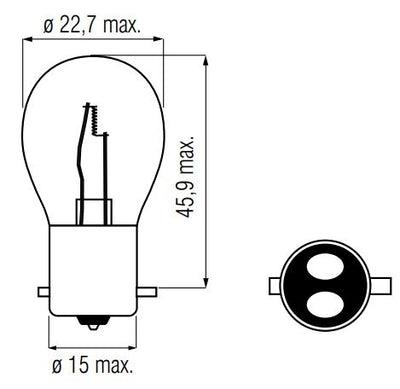 Lampada Bosma 12V-20 20W BAX15D
