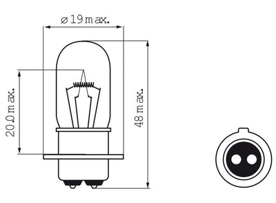 Bosma Lamp 12V-25 25W PX15D