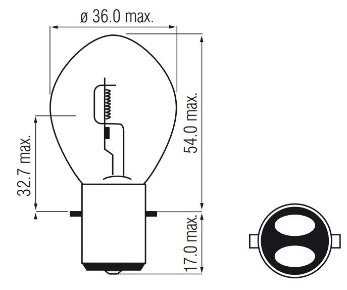 Lámpara Bosma 12V-45 40W BA20D