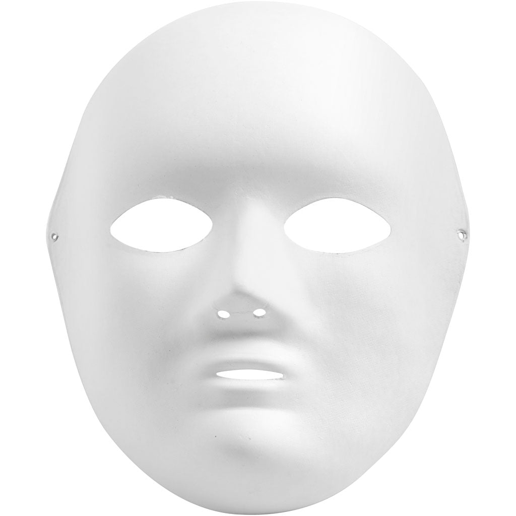 Creative Company Mask, H: 22 cm, B: 17 cm, bianco, 1 pezzo