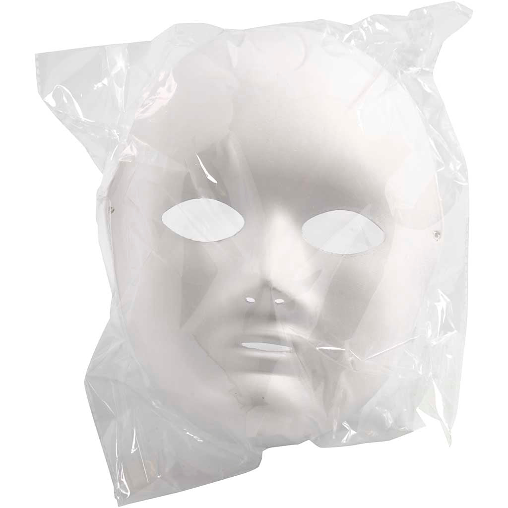 Creativ company mask, h: 22 cm, w: 17 cm, white, 1 piece
