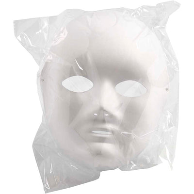 Creative Company Mask, H: 22 cm, B: 17 cm, bianco, 1 pezzo