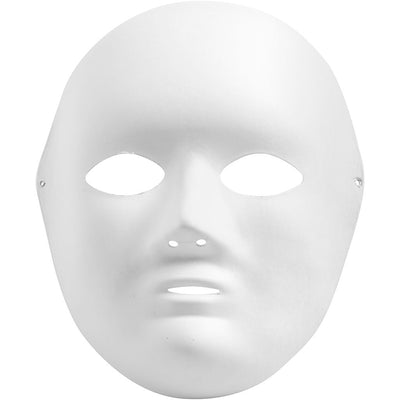 Creative Company Mask, H: 22 cm, B: 17 cm, bianco, 1 pezzo