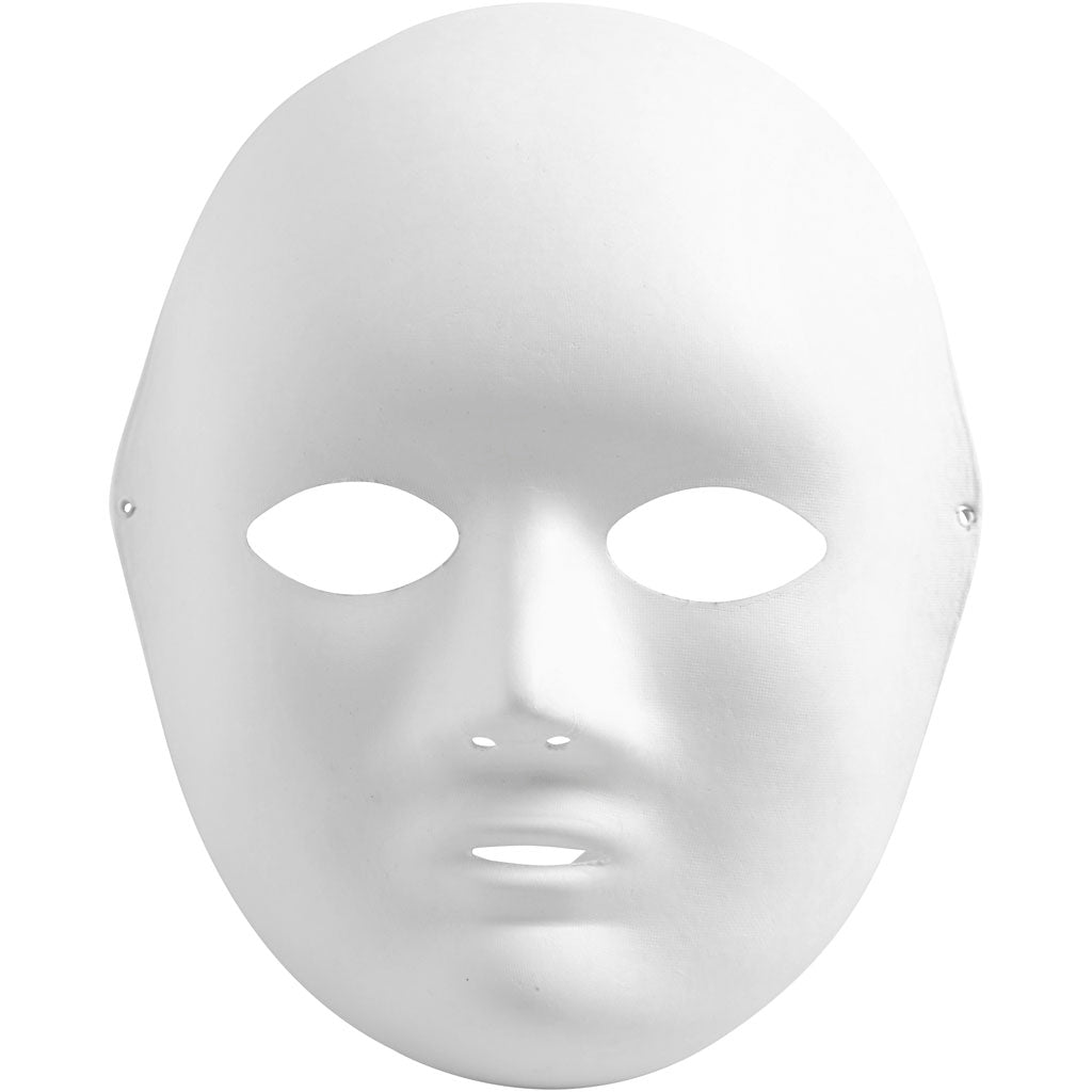 Creativ Company Mask, H: 22 cm, B: 17 cm, white, 10 piece 1 box
