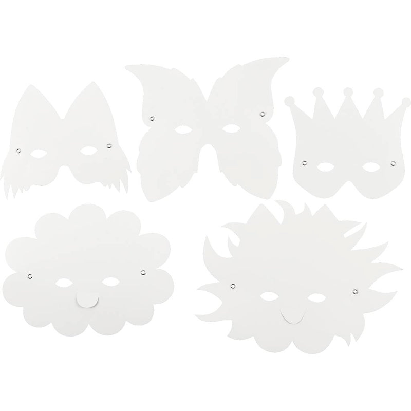 Creativ Company Fantasmaskers White, 5st.