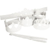 Corone aziendali Creativ, h: 10-16,5 cm, l: 60 cm, 230 g, bianco, 5 pezzi 1 scatola