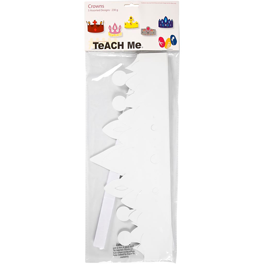 Coronas de empresa Creativ, h: 10-16,5 cm, l: 60 cm, 230 gr, blanco, 5 piezas 1 caja