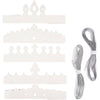 Coronas de empresa Creativ, h: 10-16,5 cm, l: 60 cm, 230 gr, blanco, 50 piezas 1 caja