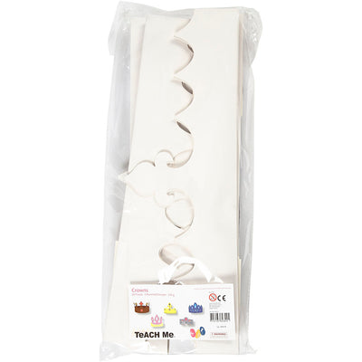 Corone aziendali Creativ, h: 10-16,5 cm, l: 60 cm, 230 g, bianco, 50 pezzi 1 scatola