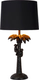 Lucide extravaganza coco - lámpara de mesa - ø 30,5 cm - 1xe27 - negro