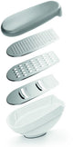 Metaltex - kaasrasp 3 in 1 - met opvangbak - 3 raspbladen - vaatwasserbestendig