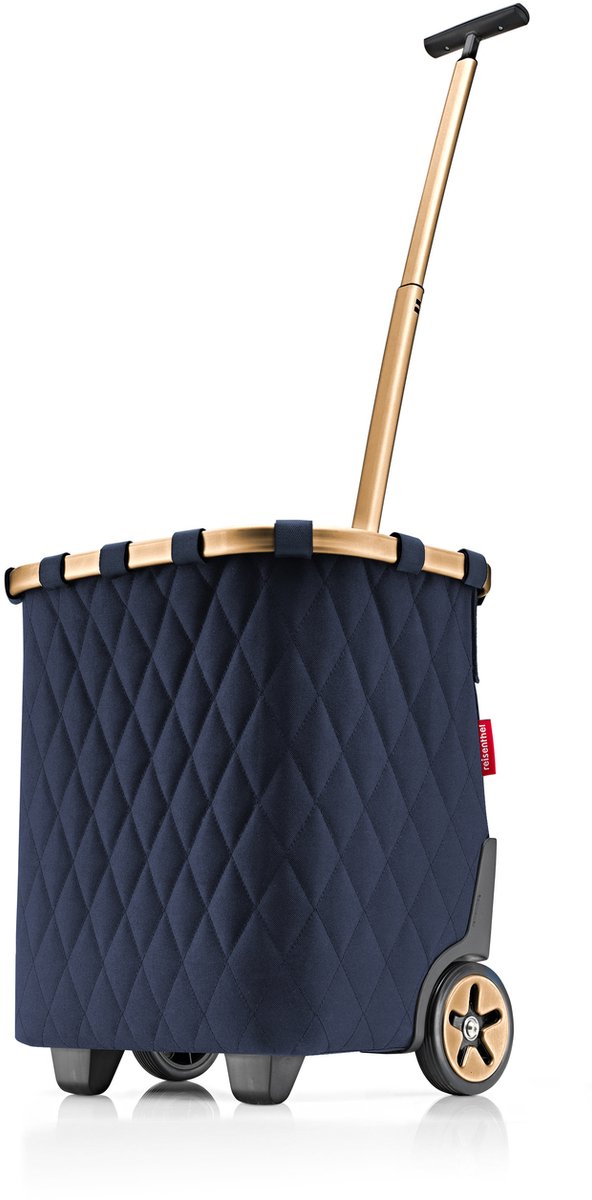 Reisenthel carrycruiser boodschappentrolley - 40l - rhombus midnight gold frame blauw
