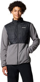 Columbia basin butte™ full zip fleece ii men's outdoor vest - city gray, black - size s