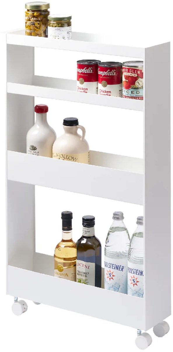 Yamazaki kitchen trolley 4 levels - tower - white