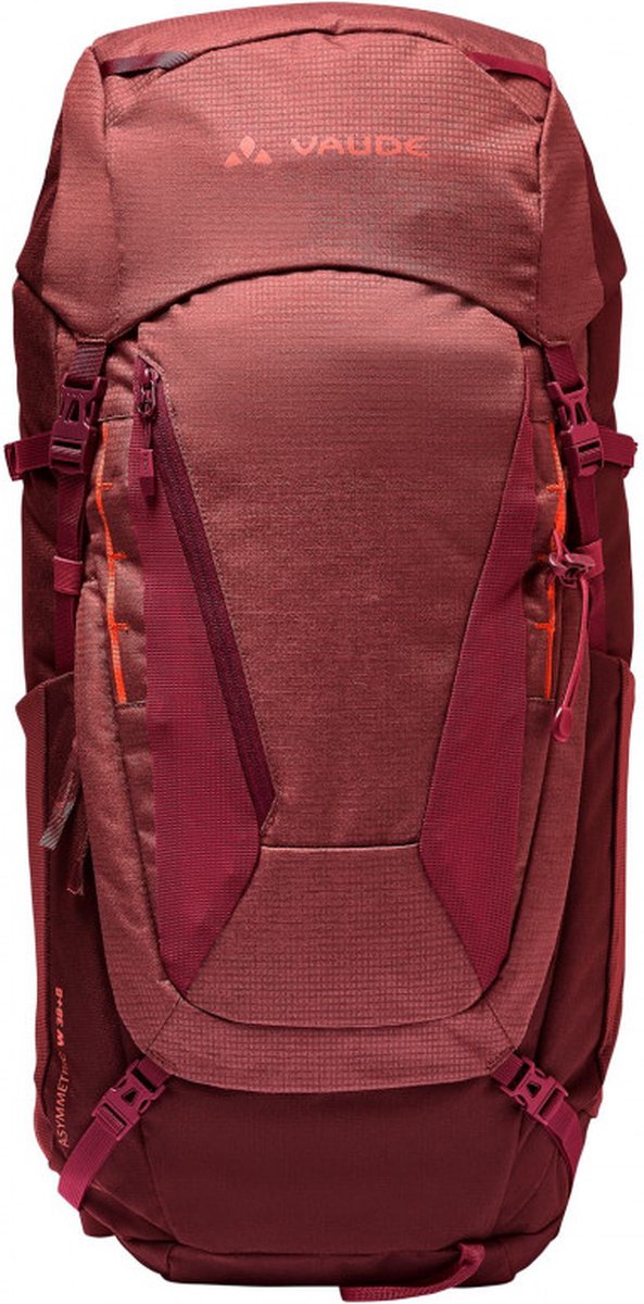 Vaude trekkingrugzak wandelrugzak women's asymmetric 38 + 8 dark cherry donkerrood