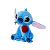 Stitch pluche 25 cm stitch met roos