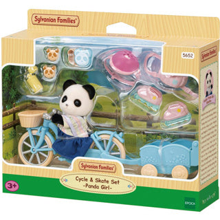 Epoch Sylvanian Families 5652 Bicicleta y patineta Panda Girl
