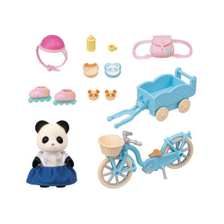 Epoch Sylvanian Families 5652 Bicicleta y patineta Panda Girl