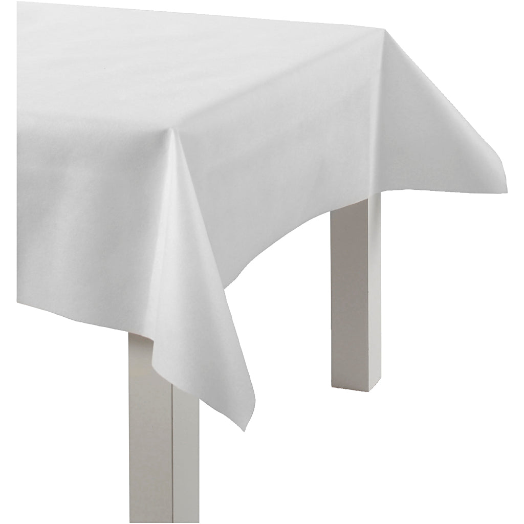 Tovaglia aziendale Creativ in finto tessuto, l: 125 cm, 70 gr, bianco, 10 m 1 rotolo