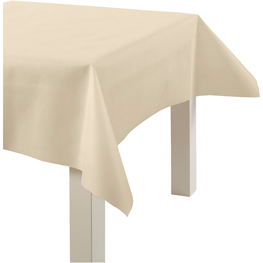 Mantel de empresa Creativ de imitación textil, ancho: 125 cm, 70 gr, amarillo claro, 10 m 1 rollo