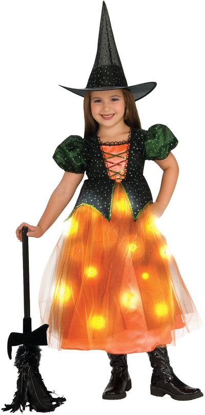 Costume da strega per bambina con rubini scintillanti - taglia 3-4 anni