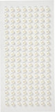 Creativ company half beads, d 5 mm, white, 144 pieces 1 box